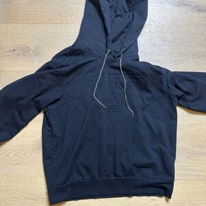GUESS Black Hoodie with silver strings
